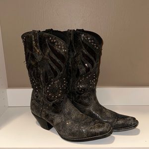 Black sequins Durango Cowgirl boots